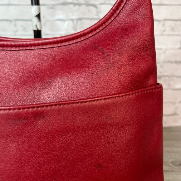 COACH Vintage Legacy Collection Hobo Shoulder Bag RedLeather - Picture 2 of 9